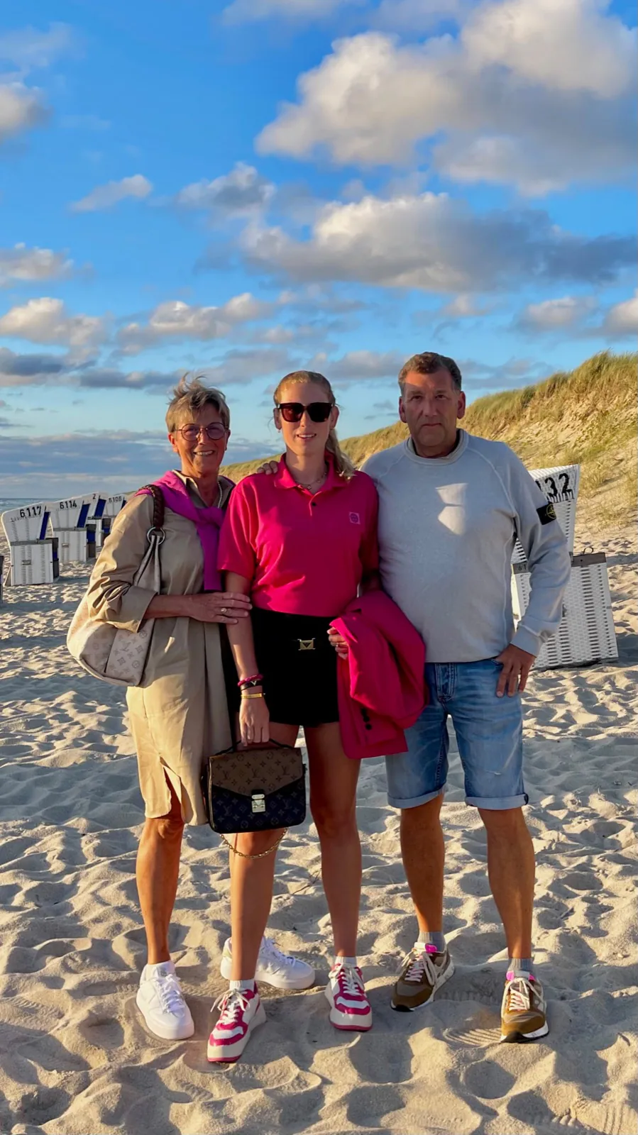 Familie Stockhausen am Strand auf Fehmarn