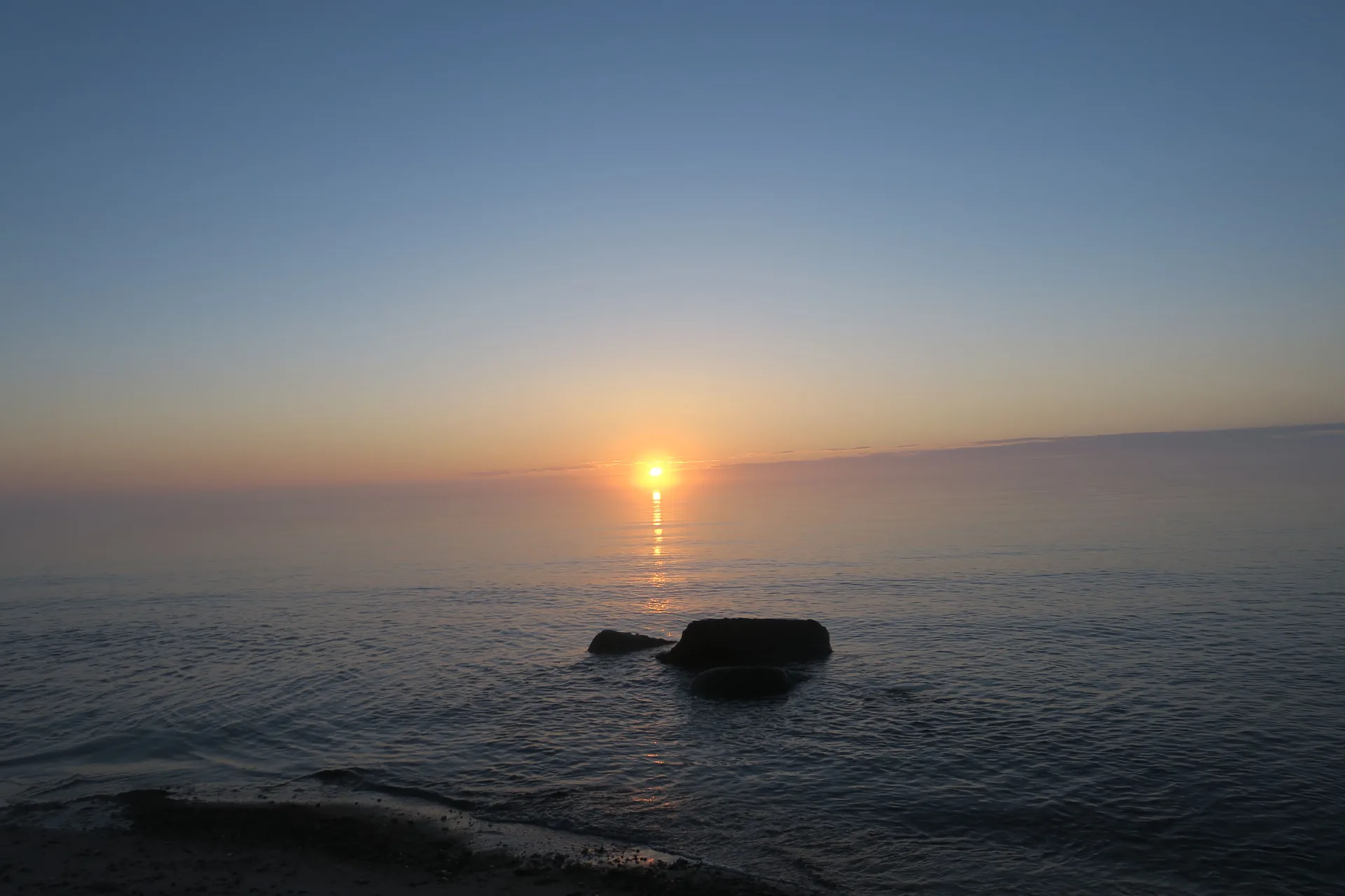 Sonnenuntergang über der Ostsee bei Fehmarn